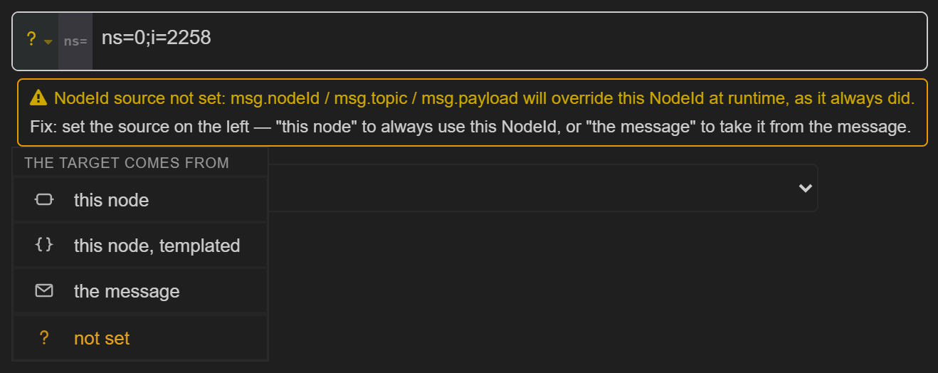 The same control in a dark editor theme